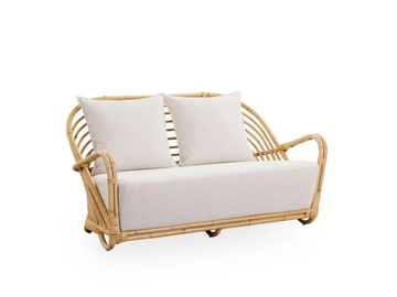 CHARLOTTENBORG - 2 seater wicker and fabric sofa by Sika Design - view 2